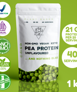 Pea Protein Isolate Unflavored and nothing else 1kg Non-GMO Vegan Keto